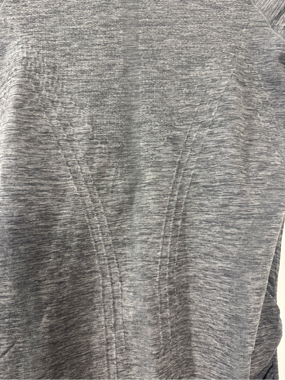 Athleta Ruched Heather Grey Short-Sleeve Performance Tee - Picture 8 of 8